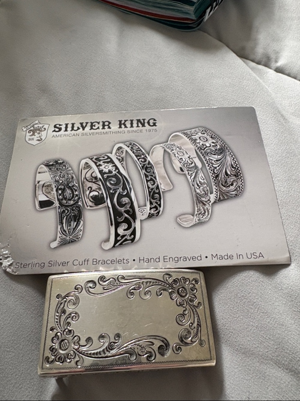 Silver King Sterling Silver Handmade And Engraved Buckle New Unisex